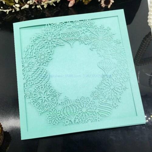 10 Pcs Hollow Flora Vintage Laser Wedding Invitation Blank Inner Page Engagement Invitation Anniversary Invitation Card 7ZSH208