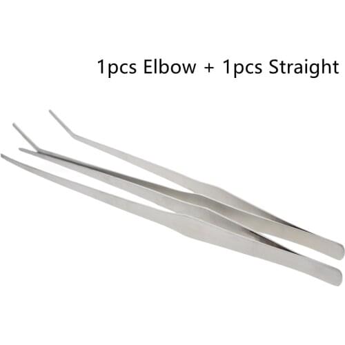 1-5pcs 27/38/48cm Curved Aquatic Plants Tweezers Stainless Steel Super Thick Tweezers Utensil Clipping for Fish Tank Water Grass