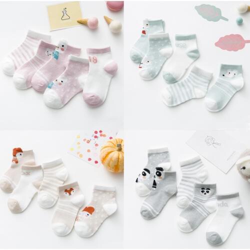 5Pairs/lot Infant Baby Socks Summer Mesh Thin Baby Socks for Girls Cotton Newborn Boy Toddler Socks Baby Clothes Accessories