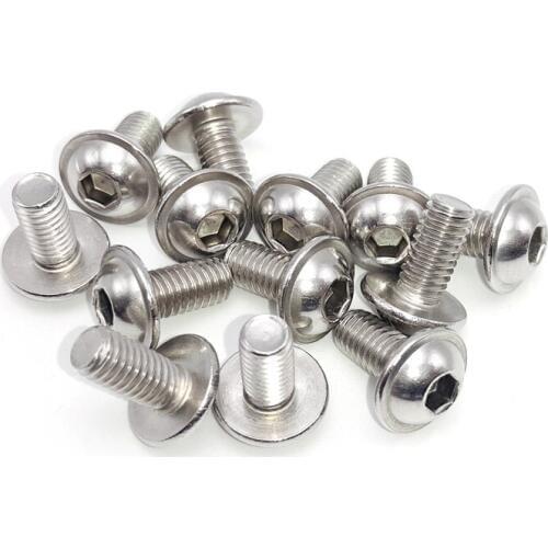 8pcs M5 stainless steel semi-circular head with pad hexagonal screw bolt home decoration screws bolts length 20mm-30mm length