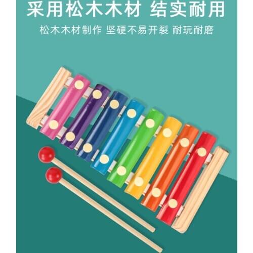 Wood octa-tone piano knocking childrens toy building blocks early childhood enlightenment teaching organ percussion instrument