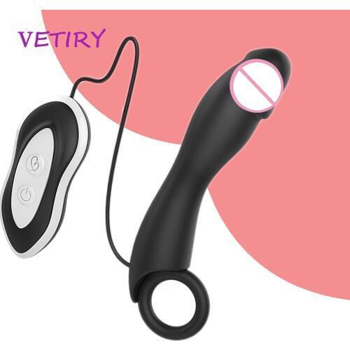 VETIRY Dildo Vibrator Anal Plug Anal Bead Remote Control Masturbation Butt Plug Sex Toys for Men Women 7 Speed Vagina Massage