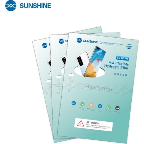 50pcs Sunshine HD Flexible Hydrogel Film SS-057H For SS-890C Series Auto Film Cutting Machine Mobile Phone Screen Front Film Cut