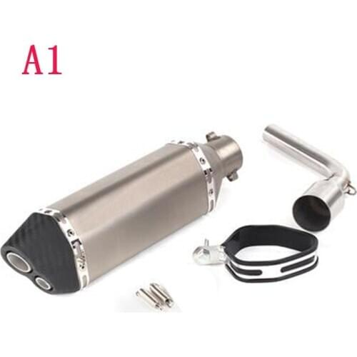 Motorcycle Exhaust Muffler Link Pipe Carbon Fiber Exhaust middle Pipe Escape FOR HONDA GROM MSX125 2013-2015 slip on