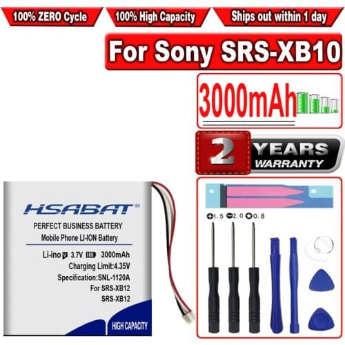 HSABAT 3000mAh SF-08 Battery for Sony SRS-XB10 SRS-XB12