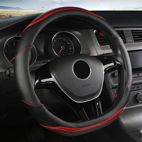 ZHOUSHENGLEE Microfiber Leather Car Steering Wheel Cover For BMWs Mini F60 F56 F55 F54 R52 Coopers Clubman Cabrio Countryman