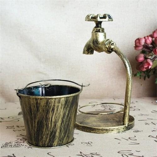 Special Offer Retro Wrought Iron Faucet Styling Bar Photography Ornaments Ashtray