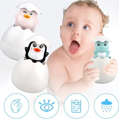 Cute Penguin and Dinosaur Egg Water Spray Sprinkler Kids Swimming Shower Funny Toys for Toddlers Boys Girls Shower Product