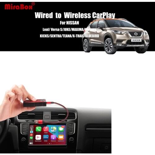 MiraBox Wireless Apple Carplay Dongle CarPlay USB Adapter for NISSAN LEAF Versa JUKE MAXIMA KICKS TEANA X-TRAIL QASHQAI