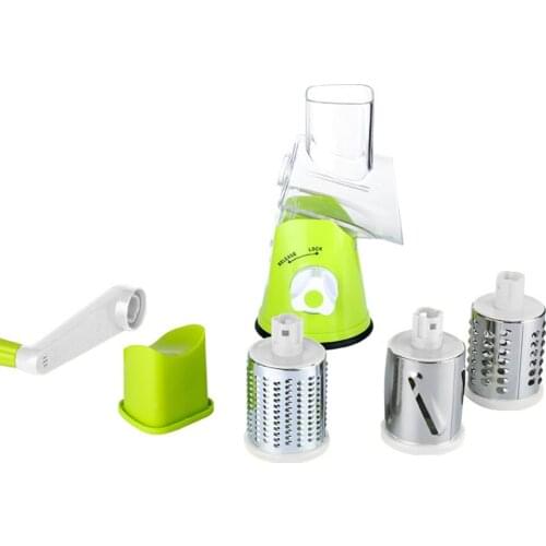 Multifunctional Vegetable Shredder Hand Drum Rotary Grater Shred Potato Slicer Roller Shape Stainless Steel Crank Handle