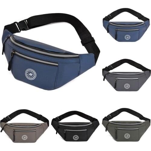 Waist Bag Nylon Man Belt Pouch Womens Bag Waist Pack Wallet Zip Travel Hiking Bag Black Blue Red Gray Waist Bag for Men