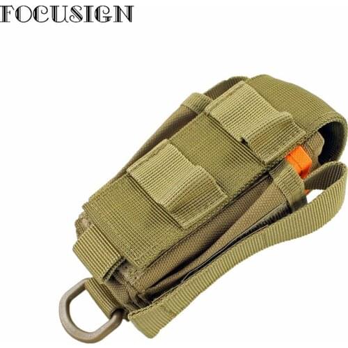 Nylon Tactical Flashlight pouch Multi Tool Organizer EDC Tools Pouch Multiple Pocket Holder Holster with Flap for Pliers Pencil