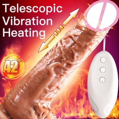 New Automatic Heating Skin Dildo Vibrator G-spot Massage Realistic Dildo Huge Realistic Penis Vibrator Sex Toys for Women Sex