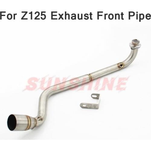 Front Pipe Exhaust Motorcross Full Systems Motorcycle Muffler Modified Slip on Stainless Steel For Kawasaki Z125 Z-125 Tube 51mm