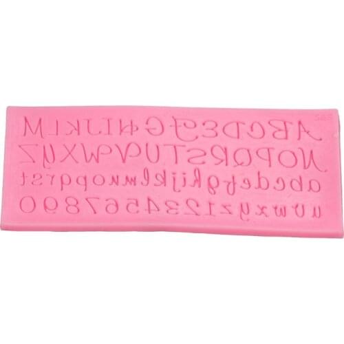 Silicone Chocolate Mould Capital Lower Case For The Kitchen Baking Handwriting Alphabets Letters Fondant Cake Decorating Mold