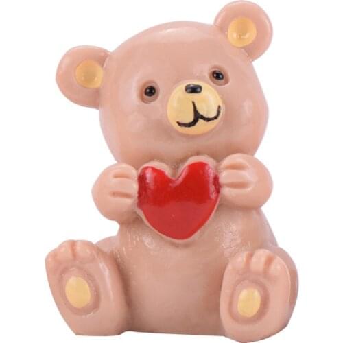 Fairy House Garden Miniatures Caring Bear Home Decoration Accessories Miniature Animals Figurine Christmas Gift Vintage Decor