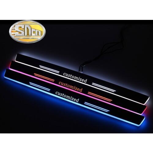 SNCN 4PCS Car LED Door Sill For Mercedes Benz W211 W212 E200 E220 E350 Ultra-thin Dynamic LED Welcome Light Scuff Plate Pedal