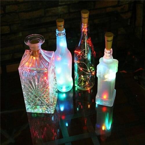 Solar Power Cork Shaped LED Night Fairy Copper Wire String Lights Wine Bottle Light Lamp Wedding Christmas Party Decor Bottles