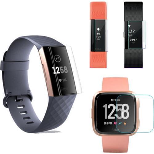 2 Pcs Soft TPU Clear Screen Protector Film Guard Cover For Fitbit Charge 2/3 Versa 1/2 ionic inspire Alta Ace2 Blaze Smart Watch