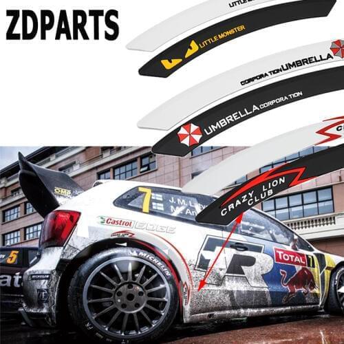 ZDPARTS 2X Car Protect Fender Wheel Edge Eyebrow Stickers For Skoda Octavia A5 A7 2 Rapid Fabia Ford Focus 2 3 Fiesta Mondeo MK