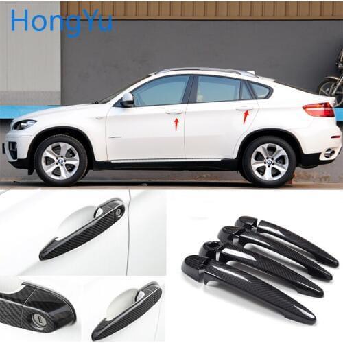 100% real carbon fiber Auto outer door handle cover for BMW x6 E71 E72 xDrive35i xDrive50i M50d xDrive40i 2008-2013
