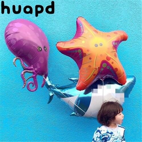 1pc animal head aluminum foil balloon pig starfish lobster butterfly birthday party wedding decoration baby shower summer party
