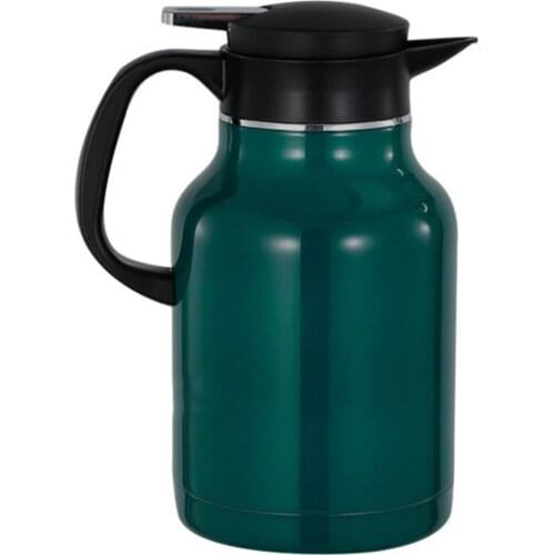 1600ML Vacuum Flask 304 Stainless Steel Double Wall Warm Water Custard Pot Portable Kettle Insulation Pot Korean Coffee Pot