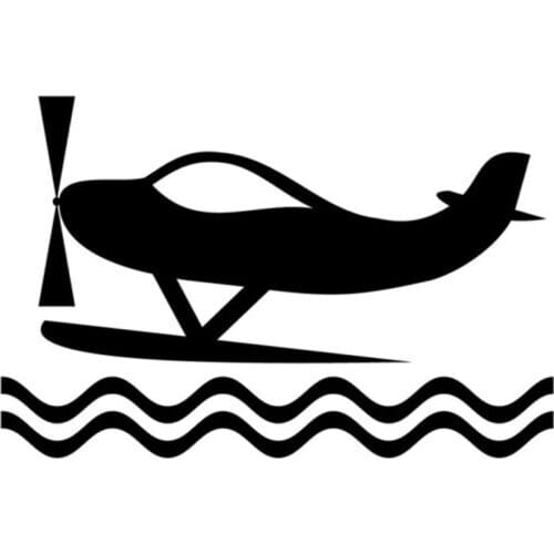 17.6cm*11.5cm Seaplane Transport Vinyl Car-Styling Stickers Decals Decor Fashion Personality Car Decor