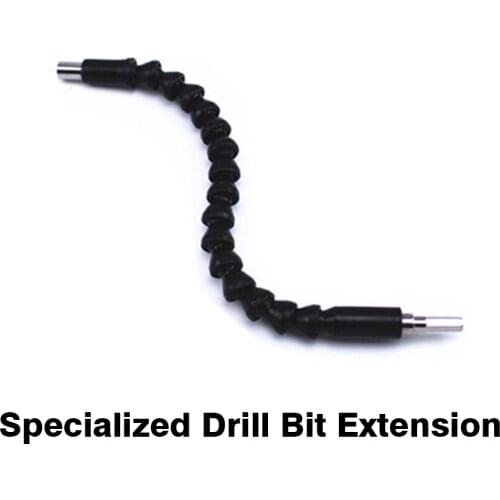 250mm Flexible Drill Bit Extension Flexible Shaft Extension Bits Soft Shaft Hexagon 1/4'' for Power Drills