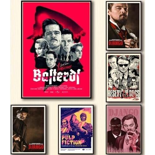 43 Designs Quentin Tarantino Movie Whitepaper Poster Painting Abstract Funny Fancy Wall Sticker for Coffee House Bar 1