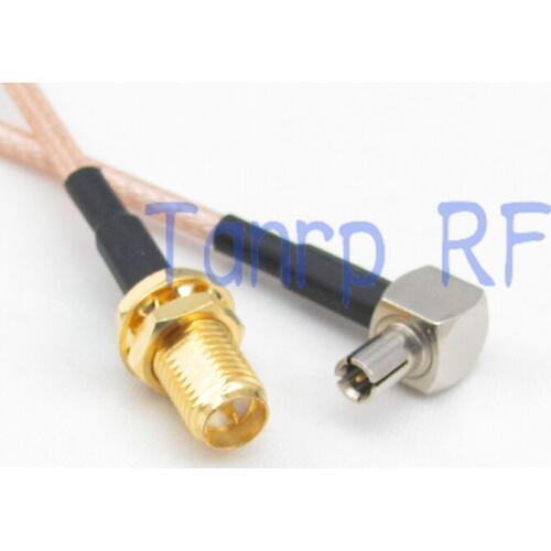 6inch RP SMA female to TS9 male right angle RF adapter connector 15CM Pigtail coaxial jumper cable RG316 extension cord