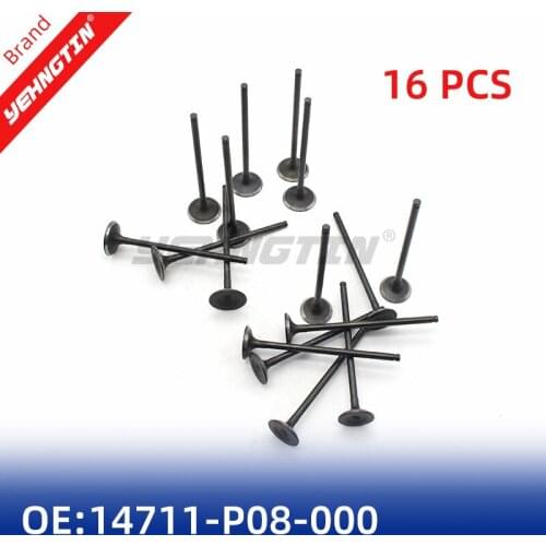 8/16 PCS 14711-P08-000 Intake Exhaust Engine Valve Kit For Honda Civic Valve stem Top cup intake exhaust valve oil seal assembly