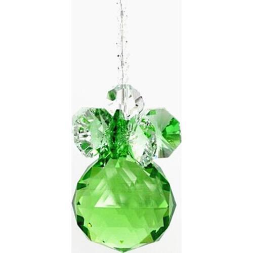 1PC 30x300mm(H) Green K9 Crystal Glass Beads With Crystal Faceted Ball DIY Suncatcher For Chandelier Part Lighting Prism Pendant