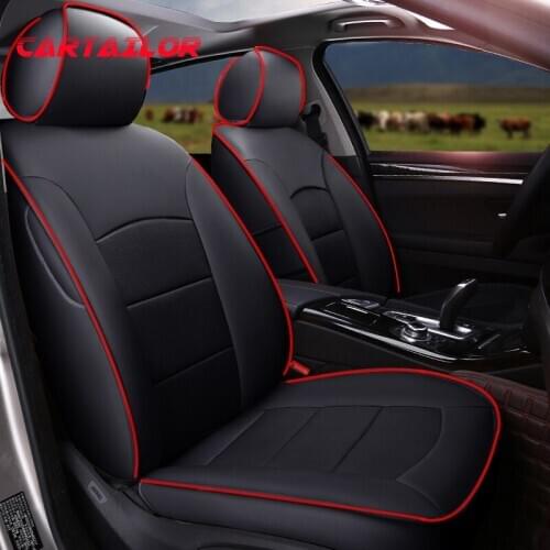 CARTAILOR Genuine Leather Car Seat Covers & Supports for Audi A5 Cover Car Seats Protector Auto Accessories Cushion Supports Set