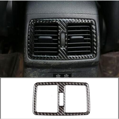 For Bmw X12016-2019 Rear Exhaust Vent Frame Protective Cover Real Carbon Fiber (Soft) Car Interior Modification Parts