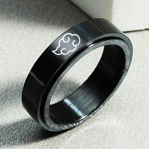 Anime Cosplay Cloud Rings Japanese Style Animation Cosplay Ring Stainless Steel Jewelry Titanium Steel Mens Rings