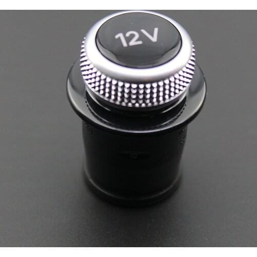 Cigarette Lighter Cover Chrome Plated Cigarette Lighter Plug 12V For VW Jetta MK5 GTI Passat B7 CC Tiguan Golf For Skoda Seat