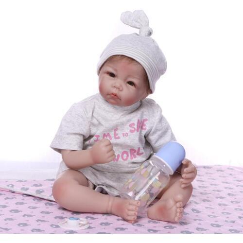 50cm Silicone Reborn Baby Doll Toys Lifelike 20inch Vinyl Toddler newborn handmade lol Dolls Lovely Birthday Gift Present toys