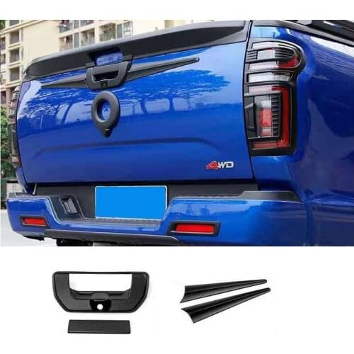 Car Style Moulding Rear Trunk Plate Cover Fit For Greatwall Poa Power 2020 2021 Rear Tailgate Trunk Cover Covers