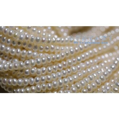 FRESHWTER PEARL ROUNDEL 2-4mm AAAAA for DIY jewelry making loose beads 36CM FPPJ wholesale nature gemstone