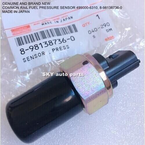GENUINE AND BRAND NEW DIESEL COMMON RAIL FUEL PRESSURE SENSOR 499000-6310 ,499000-6160 , 499000-6131,8-98138736-0