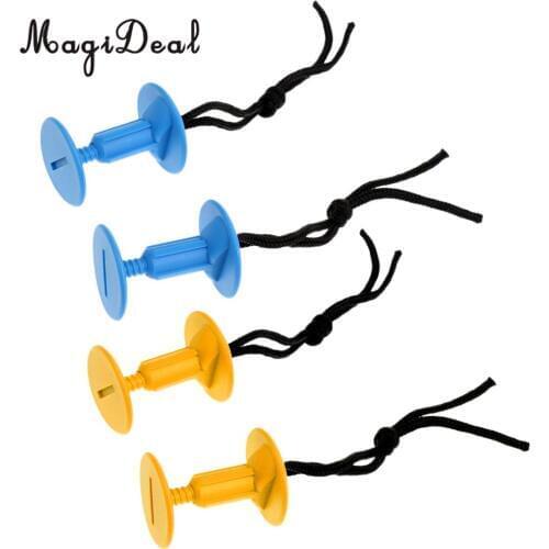 4Pcs Durable Bodyboard Surfboard Leash Plugs with Cord String for Outdoor Water Surfing Sport Surf Board Body Board Accessories