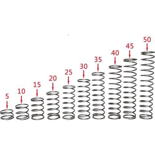 10Pcs 0.5mm wire diameter Stainless steel compression spring return Y-type small Pressure springs 9mm 10mm 12mm outside diameter