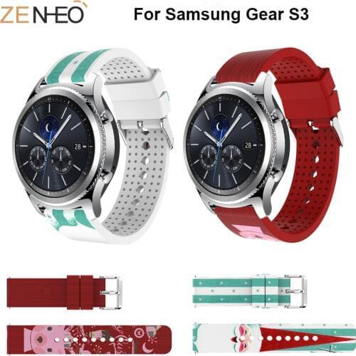 22mm Soft Silicone wristband For Samsung Galaxy Watch 46mm band For Samsung Gear S3 watchbands Replacement Bracelet Strap bands