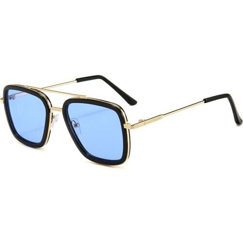 Lentes Tony Stark Sunglasses Kids Metal Square Vintage 2020 Girls And Boys 8-16 years old Children Sun Glasses gafas