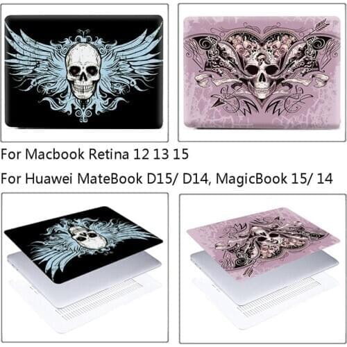 Unique Skull Prints Laptop Cover For MacgicBook 14, MagicBook 15, MateBook D15/ D14, MacBook Retina 15/ Retina 12/Retina 13 Case