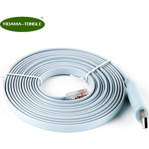 FTDI USB Console Rollover Cable USB to RJ45 RS232 Serial Cable 12ft For Huawei Cisco Router Switch Windows 8 7 Vista MAC Linux