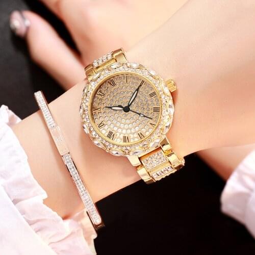 Gypsophila Quartz Watch Ladies Fashion Trend Simple Temperament Rhinestone Ladies Watch, High-Quality Gift Clock