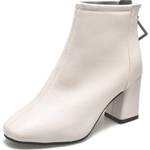 Botas Feminina Womens Ankle Boots Autumn New Martin Boots Fashion Womens Short Boots High Heels Womens Shoes Botas De Mujer