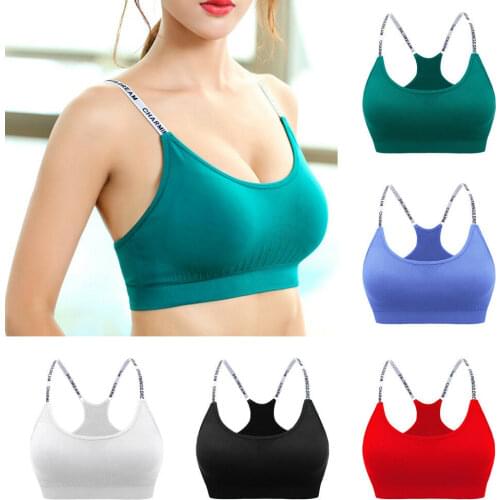 Women Sport Bra Top Sexy Padded Yoga Brassiere Fitness Sports Tank Top Wirefree Yoga Bra Push Up Sports Bras Tank Tops